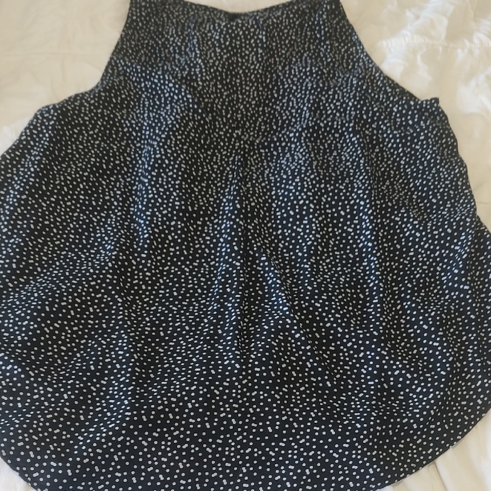 Torrid Black and White Polka Dot Tank Top